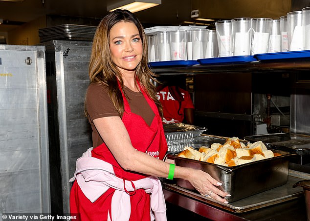 Denise Richards at the Los Angeles Mission x Easter Celebration held at the Los Angeles Mission on March 29 in Los Angeles
