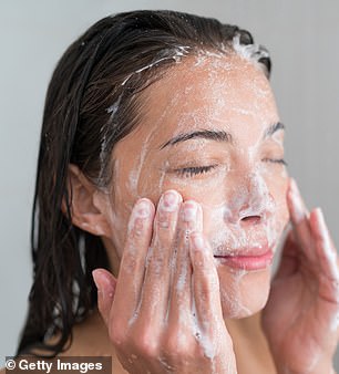 While it may seem like you can buff away your blemishes with the perfect cleanser, that's just not the case (stock image)