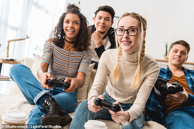 A Harvard-trained linguist has revealed how Generation Z (born in the late 1990s and early 2000s) came to use video game terms (stock image)