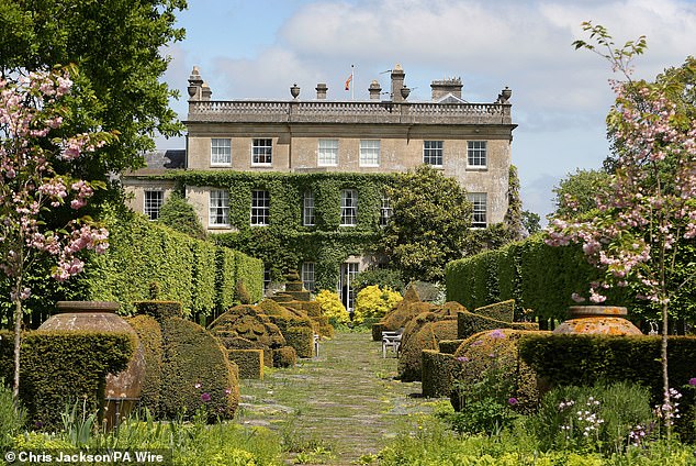 The house was purchased by the Duchy of Cornwall in 1980.  Pictured: the gardens of Highgrove House