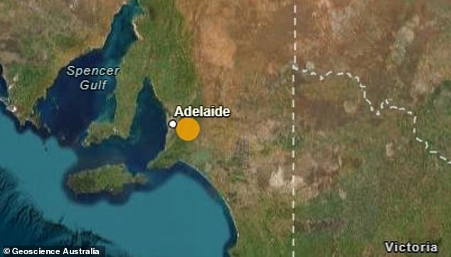 The epicenter was 22 km below Mount Barker at 7.16 pm on Monday