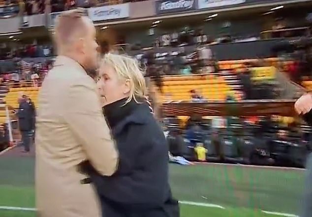 Emma Hayes appeared to shove Jonas Eidevall after Arsenal's Conti Cup win over Chelsea