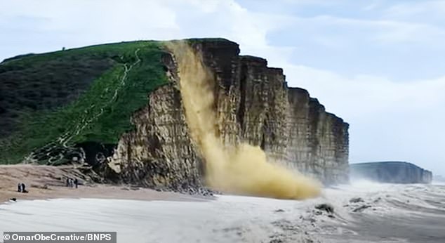 A huge 10-metre boulder collapsed just meters away from walkers in nearby West Bay in March, narrowly missing families as they walked along the sandy beach