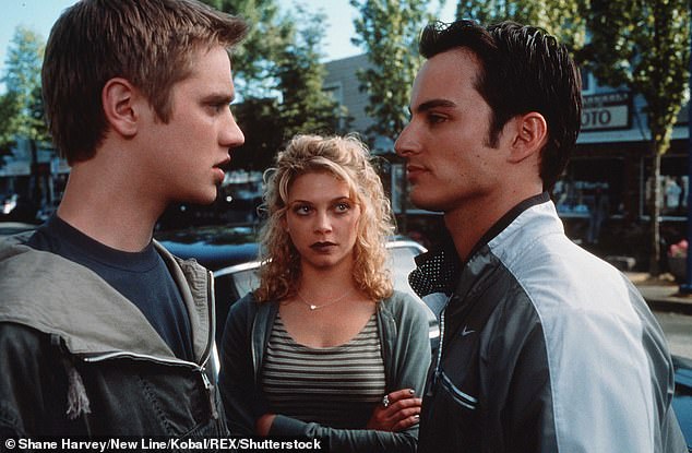 The 45-year-old first came to prominence playing youth roles in films including Final Destination, in which he is pictured (left) with Amanda Detmer (centre) and Ken Smith (right).