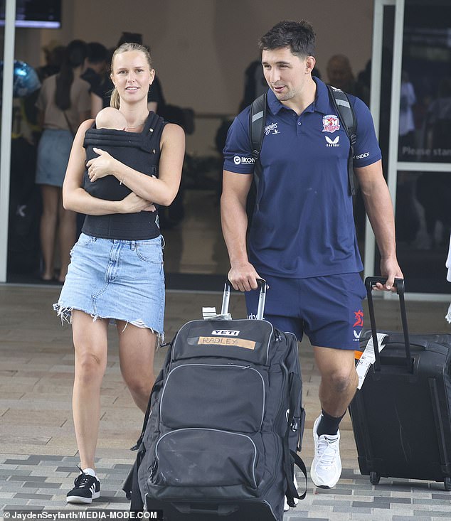 Roosters player Victor Radley said his partner Taylah Cratchley and son Vinnie Cash Radley were at Bondi Junction Westfield the day before the fatal stabbings