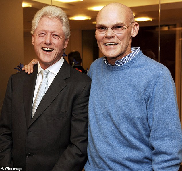 Carville (right) was an advisor to both the 1992 presidential campaign for Bill Clinton (right) and the 2008 primary campaign for his wife Hillary Clinton