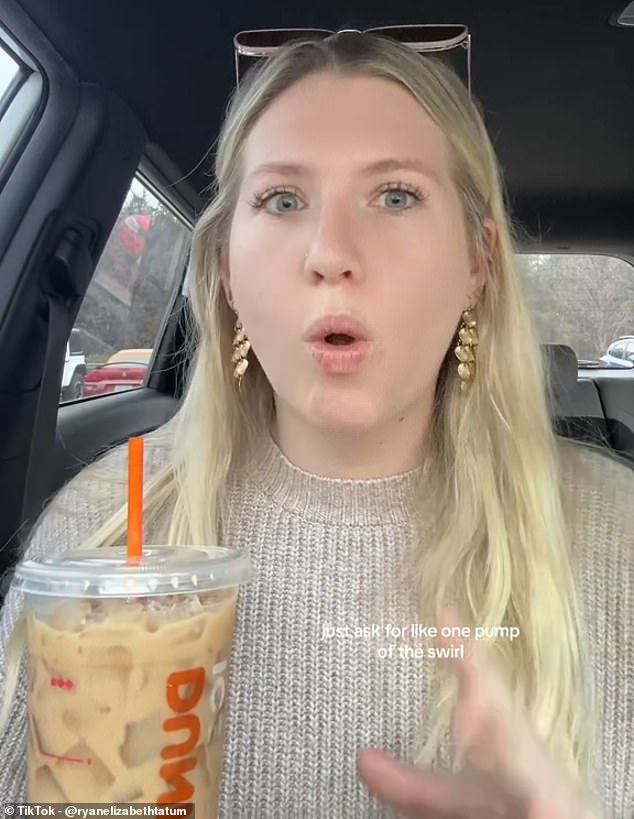 In the clip, which has been viewed more than 130,000 times to date, Ryan spoke directly into the camera as she sipped a Dunkin' iced coffee from her car.