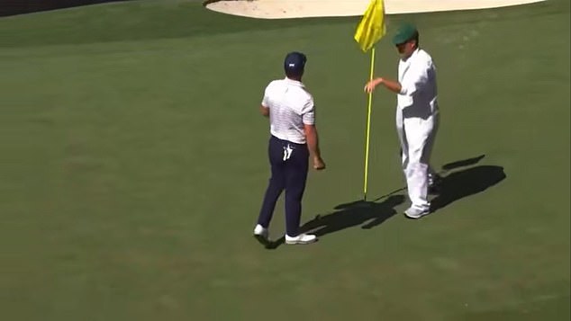 Former Masters winner was left furious after missing a putt that could have saved a double bogey