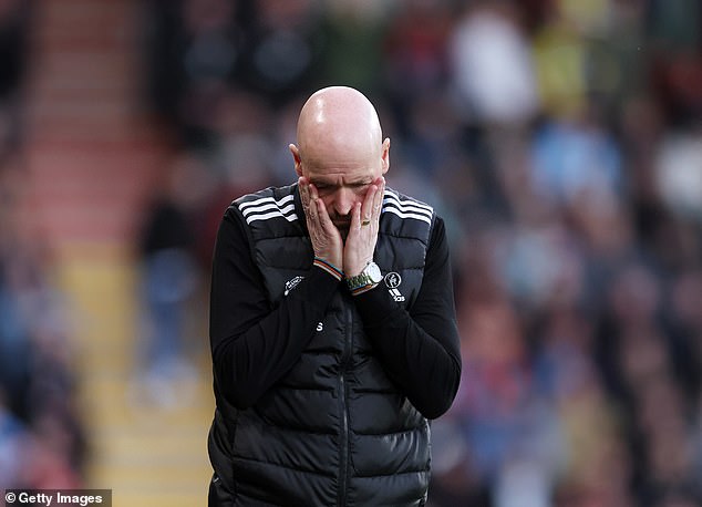 Erik ten Hag was left frustrated as he watched his team draw 2-2 against Bournemouth