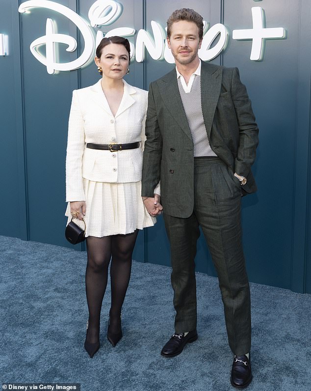 Ginnifer Goodwin and her husband Josh Dallas made a very rare appearance on the red carpet together.  The lovebirds looked happier than ever as they posed side by side and held hands at the Hulu and Disney+ holiday event