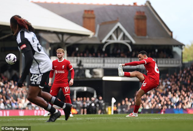 Trent Alexander-Arnold gave the Reds an early lead in the first half with a brilliant free-kick