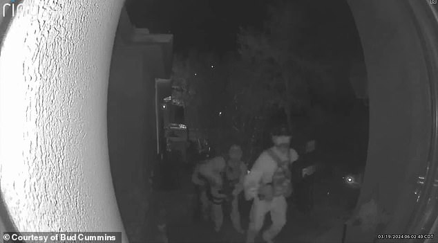 One of the clips, taken from a neighbor's doorbell camera, shows the ATF arriving at Malinowski's home that evening in at least 10 vehicles, leading some to wonder if the FBI had exaggerated.