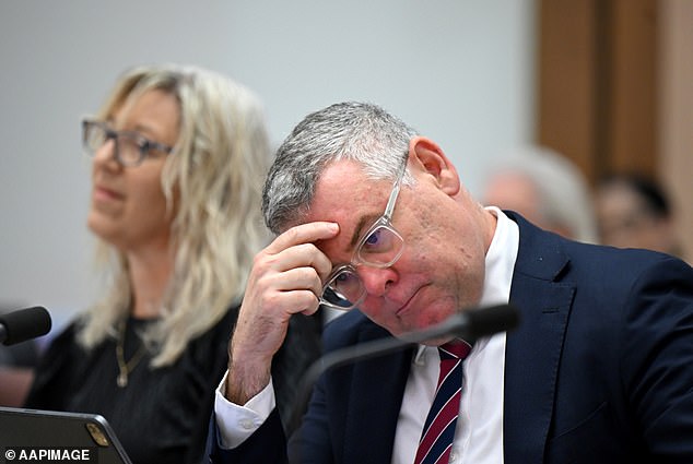 Federal Agriculture Secretary Murray Watt during a Senate estimates hearing in February