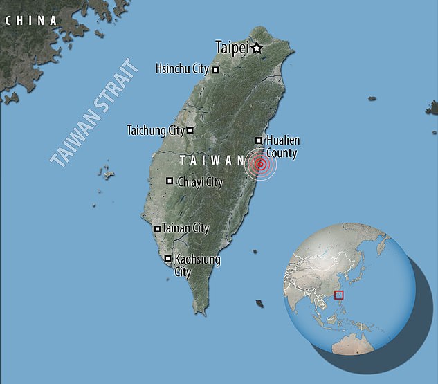 The powerful earthquake struck Taiwan's east coast on Wednesday morning.  Taiwan is a country particularly prone to earthquakes because it is close to the meeting point of two tectonic plates