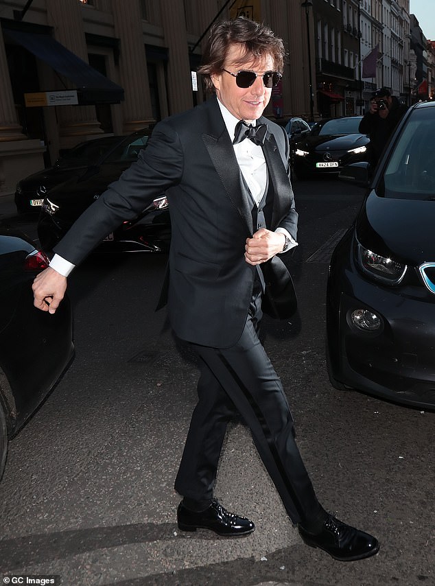 Tom Cruise, 61, arrives at Oswald's, Mayfair, for Victoria Beckham's 50th birthday party on Saturday