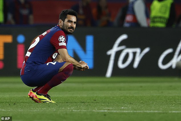 Ilkay Gundogan (pictured above) hit out at his Barcelona teammates after their disappointing performance against Paris Saint-Germain on Tuesday night