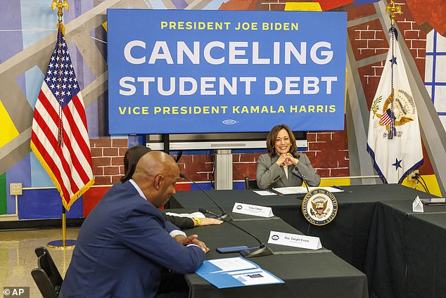 Vice President Kamala Harris visits William Cramp Elementary School on Monday, April 8, 2024