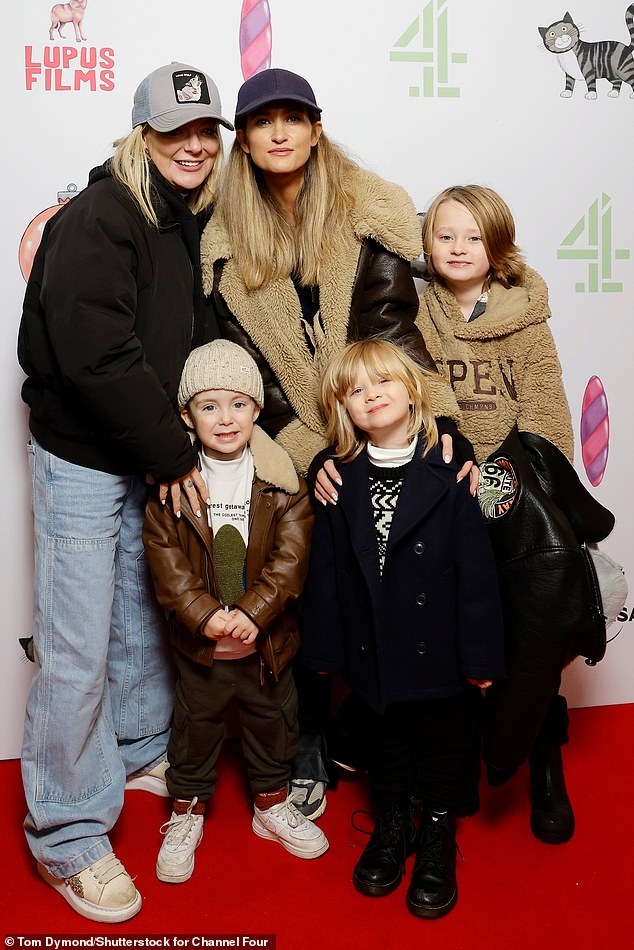 One of Sheridan's best friends is Emmerdale actress Charley Webb (Charley pictured with her sons Bowie, seven, Ace, four, and Sheridan's three-year-old son Billy)