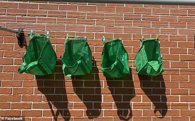The New Zealand woman said she has used the same four Coles shopping bags since 2006, but washes them regularly to keep them looking and smelling fresh