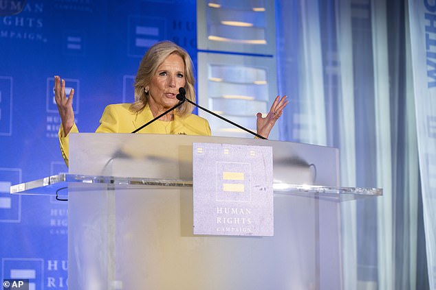 “Donald Trump is a bully,” Jill Biden told the Human Rights Campaign