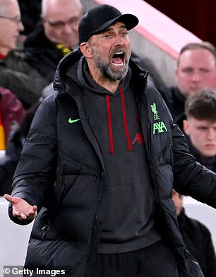 Jurgen Klopp was left fuming in the Liverpool dugout during Thursday's defeat to Atalanta