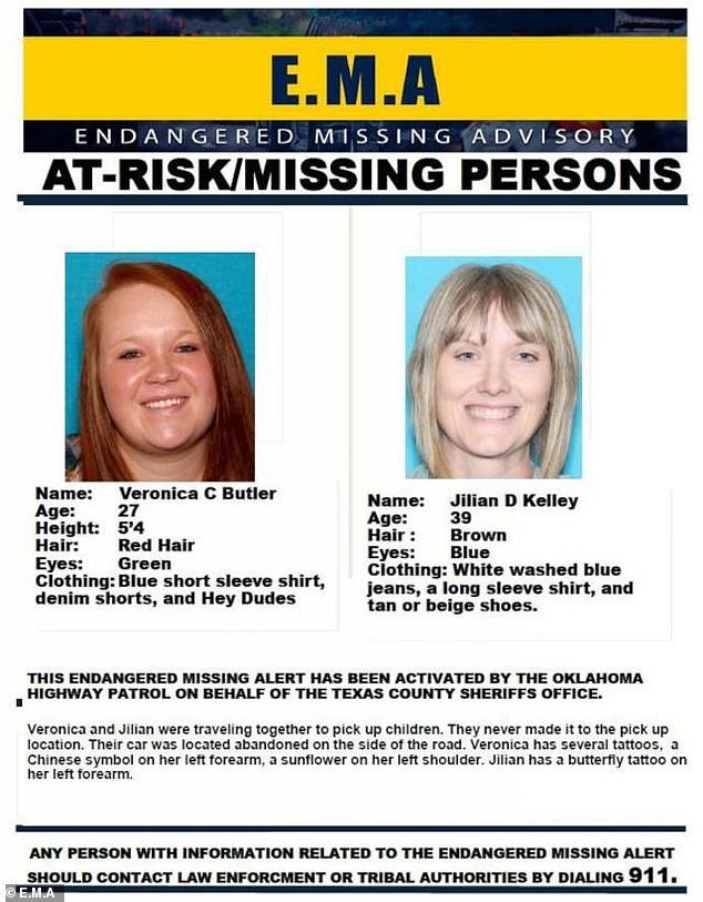 The endangered missing persons flyer with details of the woman's disappearance