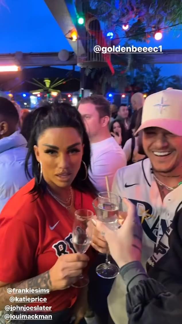 Katie Price went out on the town with her boyfriend on Easter Sunday, while her ex-husband and former fiancé enjoyed lunch together