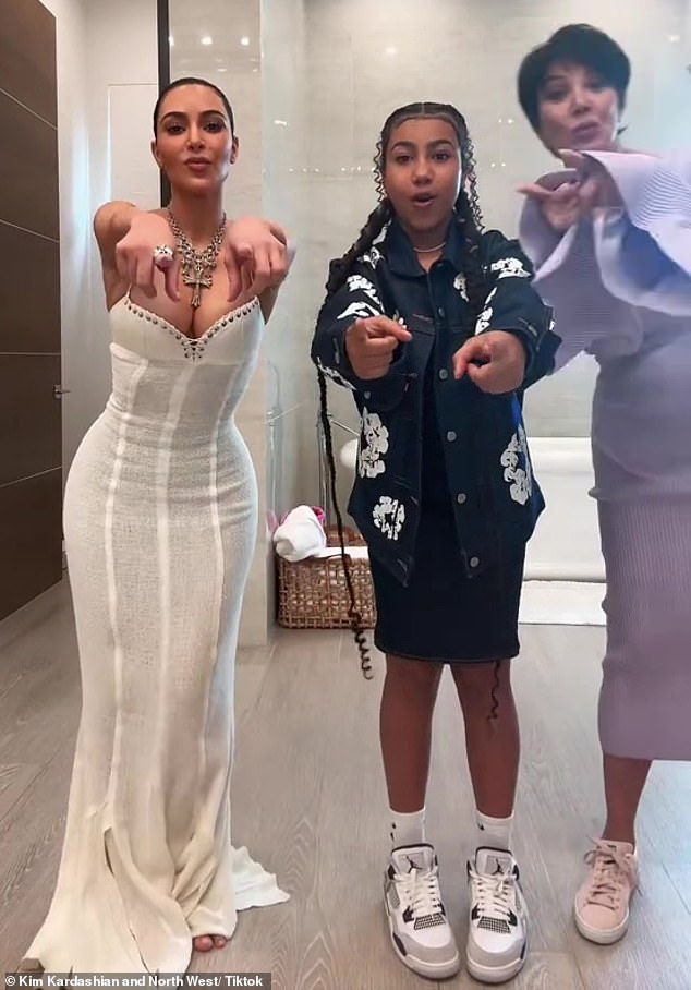 Kim Kardashian showed off her killer figure and sense of style on Easter Sunday as she celebrated the holiday with loved ones