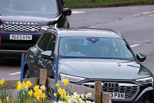 King Charles and Queen Camilla looked cheerful this morning as they headed to Sunday service at Crathie Kirk