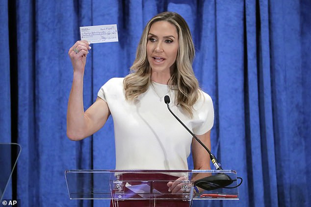 Lara Trump said earlier this week morning that her father-in-law's re-election campaign raised $1.5 million on Monday on the first day of the criminal trial of former President Donald Trump.