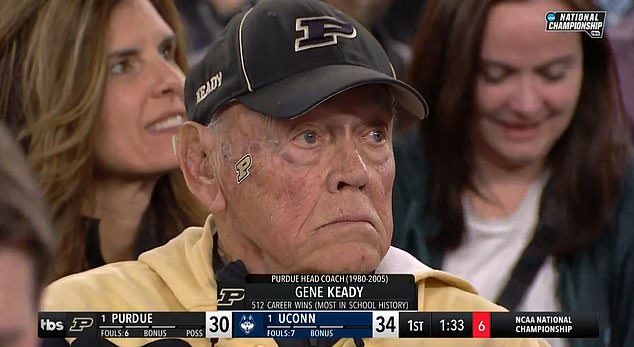 Legendary Purdue coach Gene Keady didn't hesitate to show his support for his team