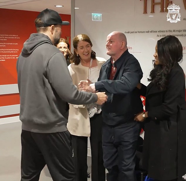 The two met in the tunnel of the stadium after Liverpool won 2-1 against Brighton on Sunday