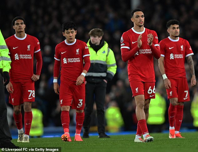 Liverpool's title hopes suffered a crushing blow with a 2-0 defeat in the Merseyside derby