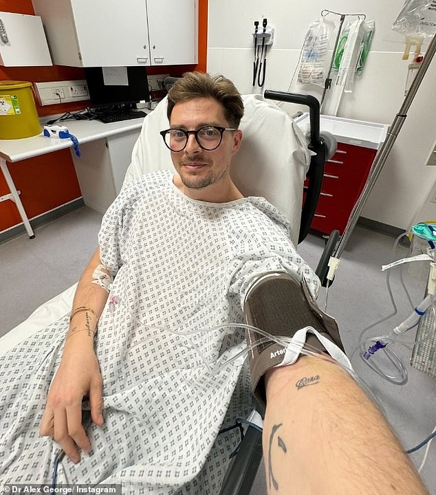 The Love Island star, 33, said on Instagram he was back home and 'feeling more like himself' - after rushing to A&E earlier this week after contracting tonsillitis