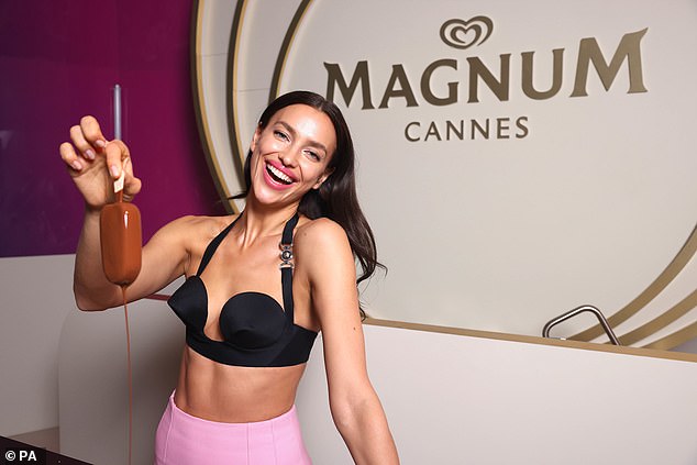 Magnum power: Model Irina Shayk makes her own ice cream in Cannes