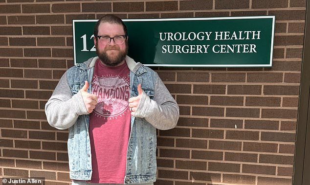 Justin Allen, of Horsham, got 'the cut' at Urology Health Surgery Center when the 4.8 earthquake rocked the tri-state area and beyond