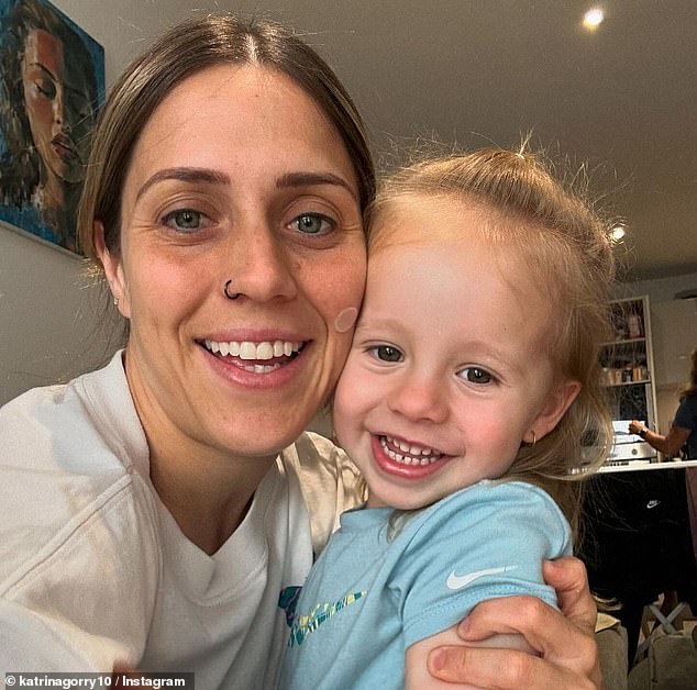 Katrina Gorry has opened up about the raw truth of being a wounded parent to her daughter Harper (pictured together)