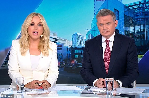 Weekend Sunrise presenter Matt Doran was unable to present the program on Sunday because he knew one of the victims of the Bondi Junction Westfield massacre.  Monique Wright told viewers that Michael Usher (both pictured) would be standing in front of Doran