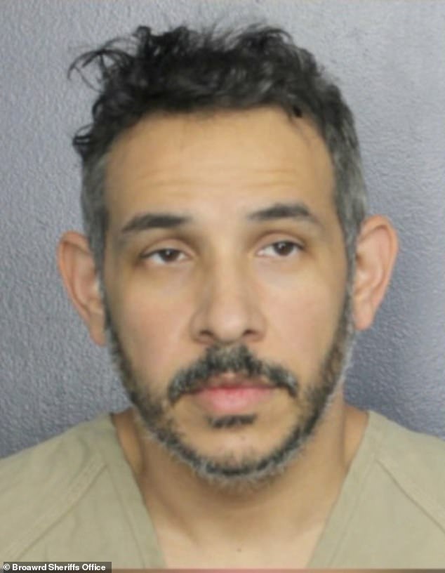Court documents show that Aponte (pictured) and his wife had been messaging about their military problems on the morning of the murders