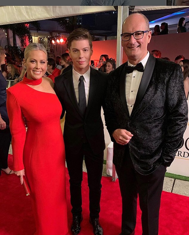 One of the Seven Network's most senior executives sent an email with a photo of Sunrise's former executive producer Michael Pell, bloodied and covered in bandages.  Pell is pictured center stage with former Sunrise hosts Sam Armytage and David Koch