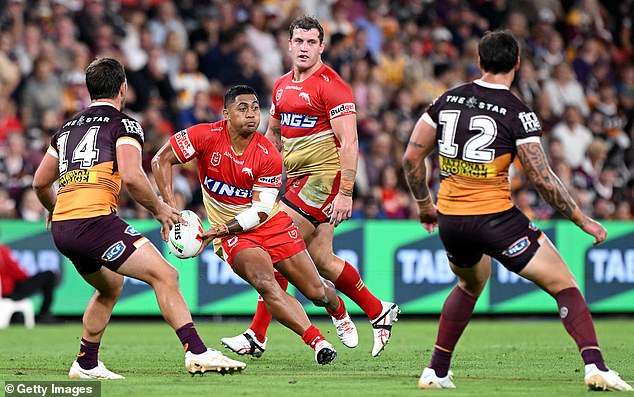 Milford had a night to forget as the Dolphins were beaten by crosstown rivals Brisbane Broncos and he was placed on report for tackling Reece Walsh without the ball.