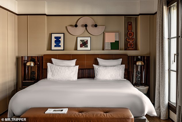 Ted Thornhill checked into the chic Norman Hotel in Paris, part of the Small Luxury Hotels of the World portfolio.  He is full of praise for the headboard of his room (above)