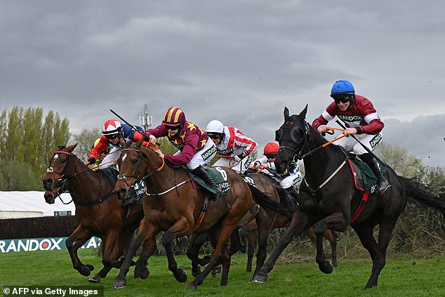 Rachael Blackmore, right, rode Minella Indo to a third place at the Grand National