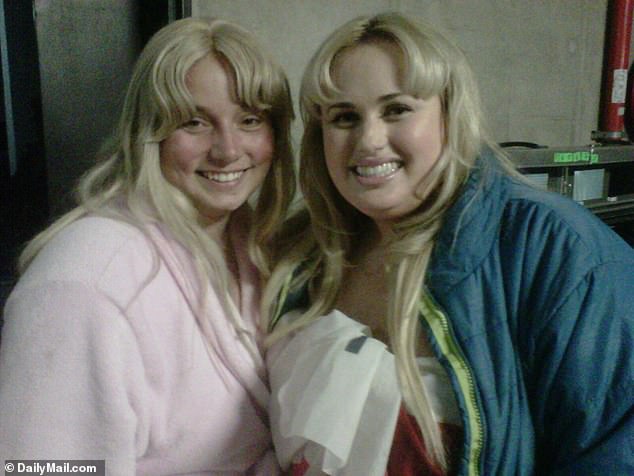 Jodi Le Roux, 43, was Rebel Wilson's body double in the 2016 Sacha Baron Cohen film The Brothers Grimsby. The pair are pictured on set