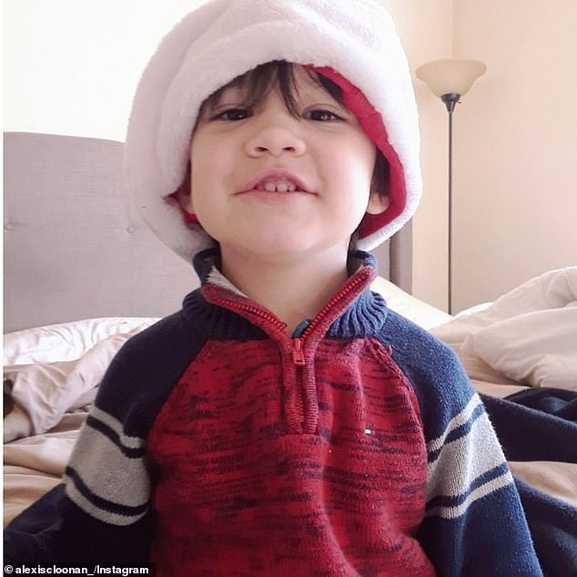 Aiden Leos (pictured) was killed while being taken to kindergarten by his mother