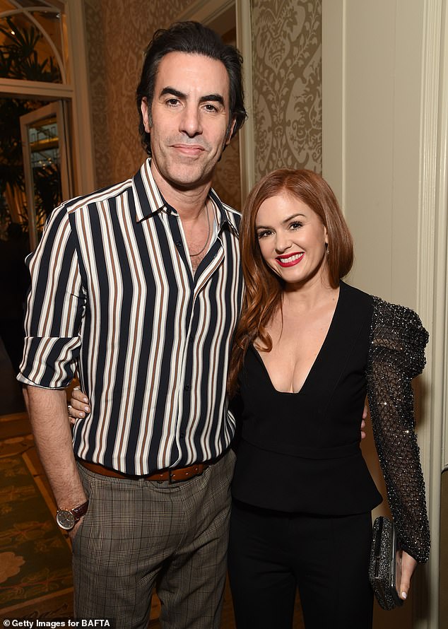 Sacha Baron Cohen and wife Isla Fisher have split after 14 years of marriage and three children (photo January 2020)