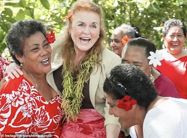 Sarah Ferguson shared a series of photos from her trip to Samoa, including the Poutasi Women's Committee