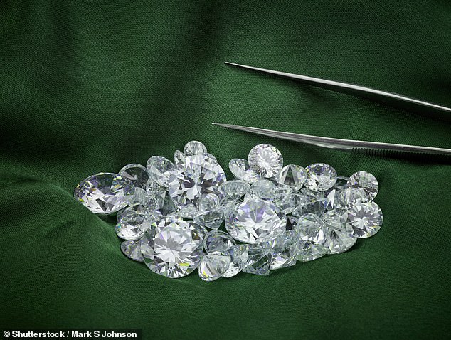 Lab-grown diamonds look no different than natural diamonds to the naked eye, but because the differences are clearly visible through a microscope, they are a cheaper alternative.