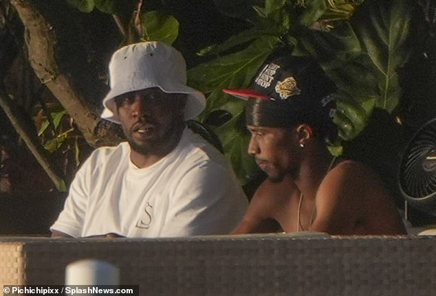 Sean “Diddy” Combs, 54, was spotted with his youngest son Christian “King” Combs, 25, outside his Star Island mansion in Miami on Monday