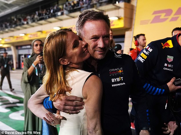 The 'sex texts' scandal surrounding Red Bull team boss Christian Horner - pictured with his wife Geri during the Bahrain Grand Prix - has dominated the start of the Formula 1 season